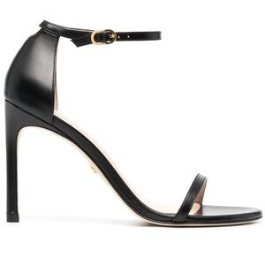Stuart Weitzman NudistSong Black Strappy Heels size 7.5 (38)